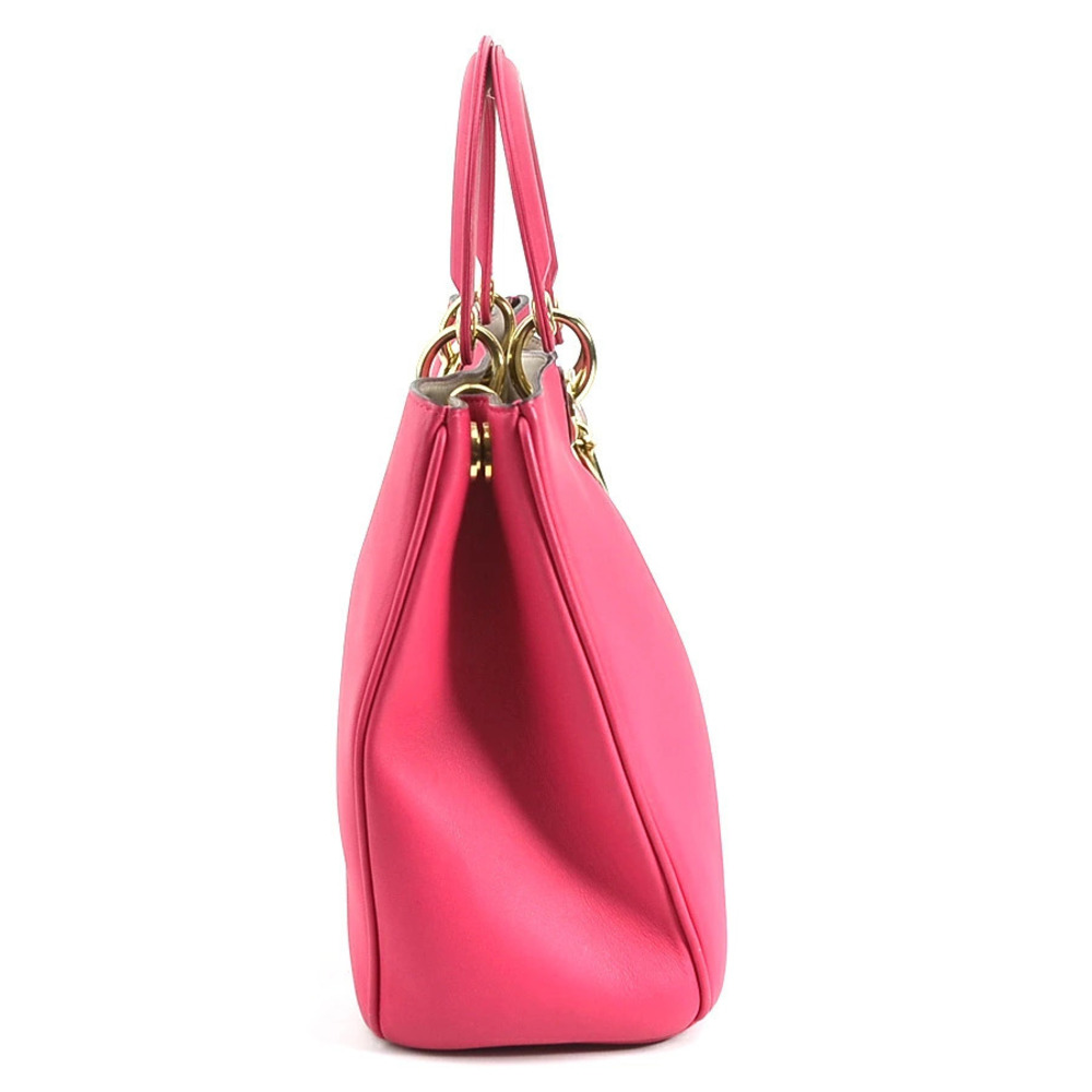 Dior leather Bag pink Shoulder 2way Christian issimo Pink